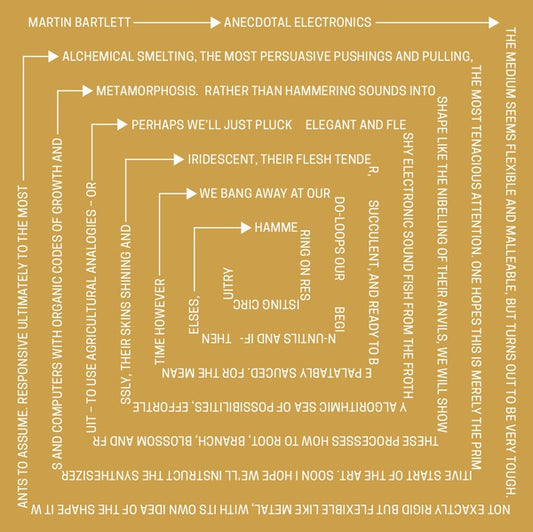 BARTLETT, MARTIN - Anecdotal Electronics: Live Experiments & Other Recordings