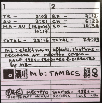 BIANCHI, MAURIZIO - M.B. TAMBCS