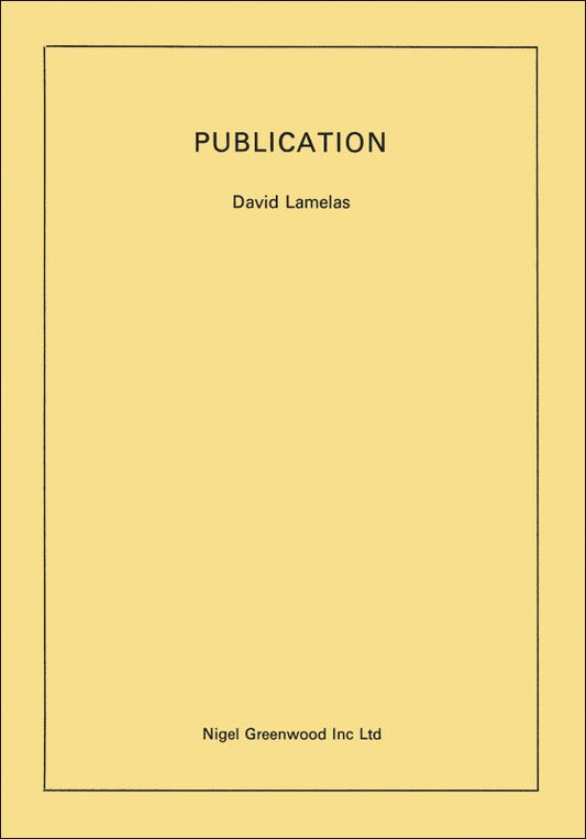 LAMELAS, DAVID - Publication